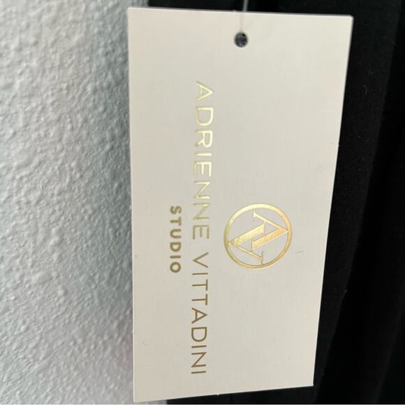 NWT Adrianna Vittadini black pajama set white trim size medium - Picture 5 of 9